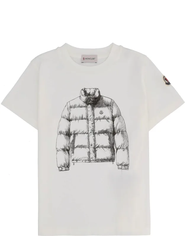 T-shirt In Cotton With Down Print