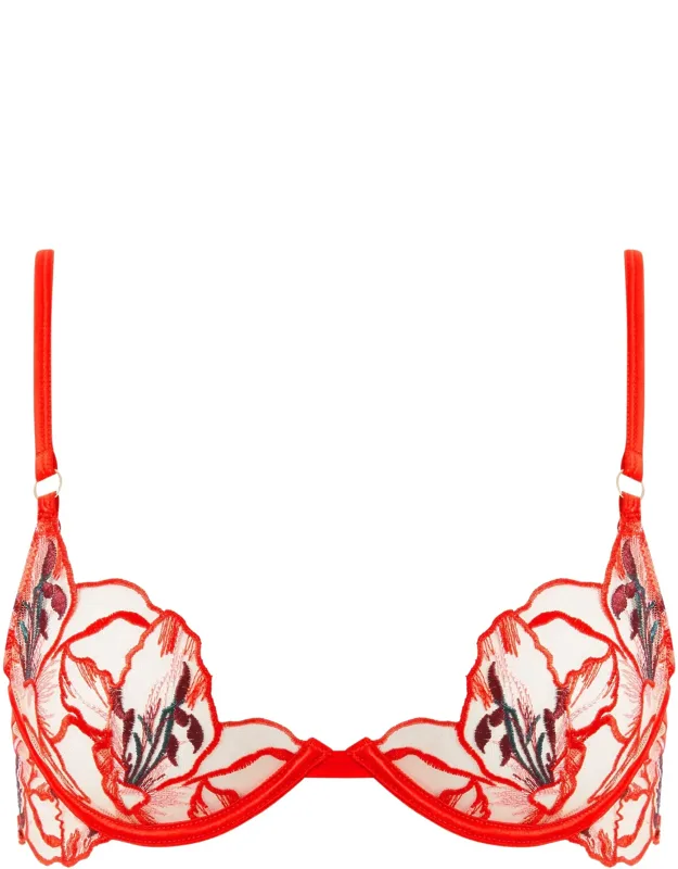 Asha Sheer Floral Bra