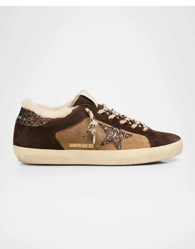 Shearling-lined Suede Low-top Sneakers