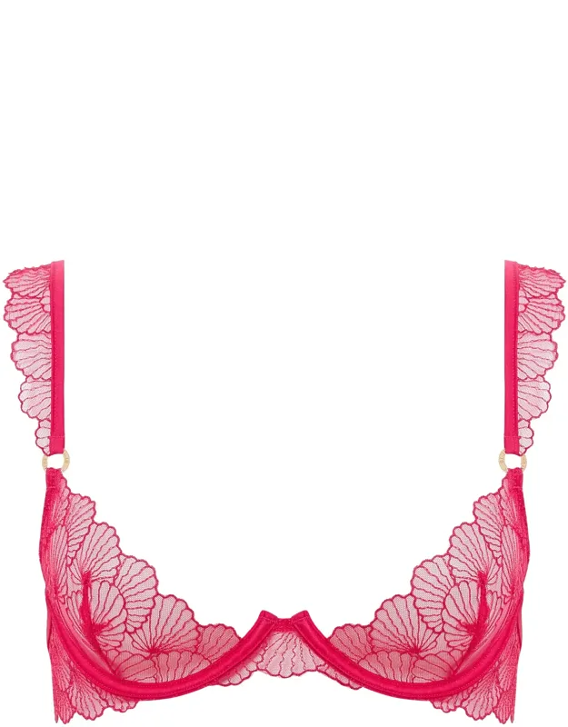 Embroidered Sheer Bra