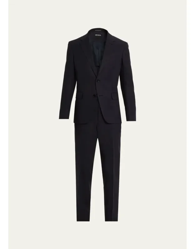 Linen Single-breasted Two-piece Suit