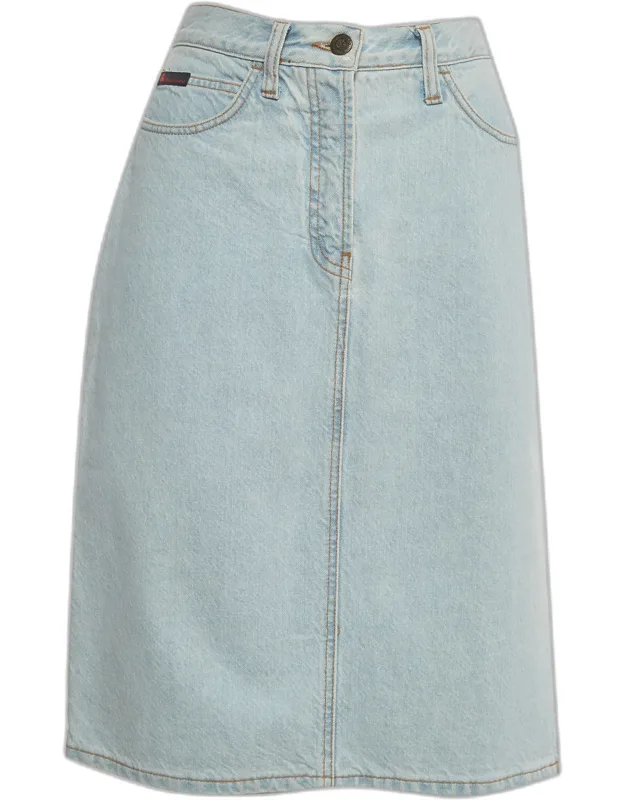 Vintage Denim Pencil Skirt
