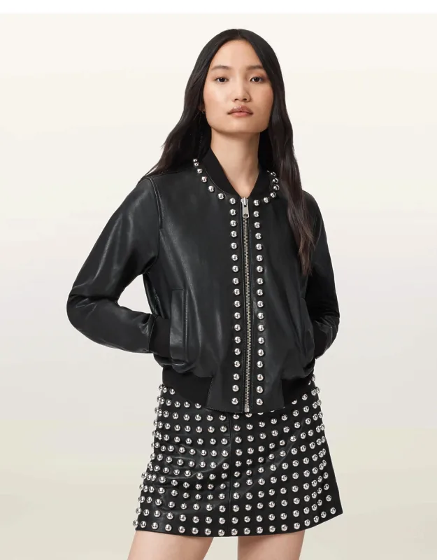 Orten Wilder Leather Bomber Jacket
