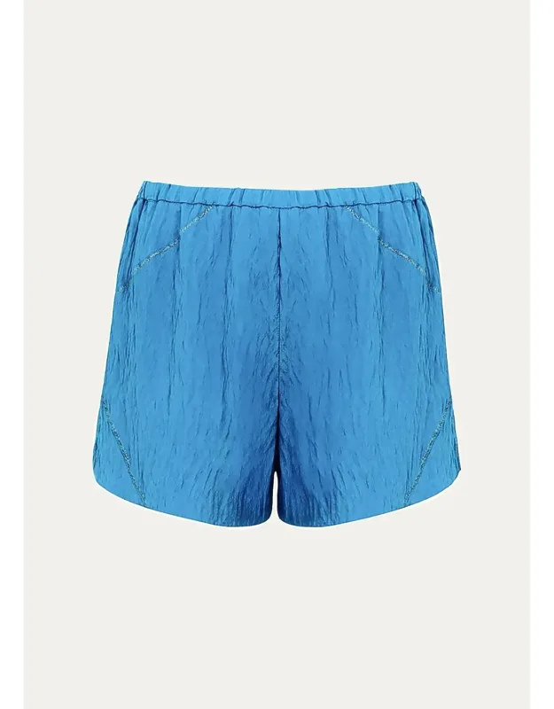 Textured Elasticized Shorts