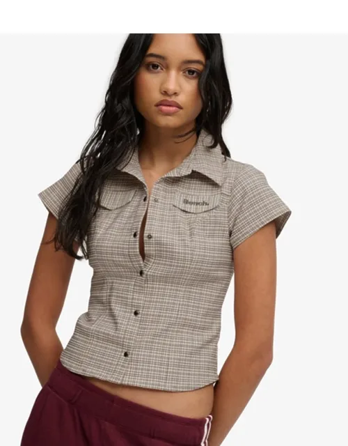 Fitted Check Short Sleeve Shirt