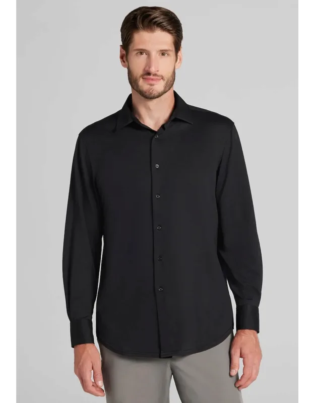Traveler Coolmotion Tailored Fit Knit Pique Button-up Shirt