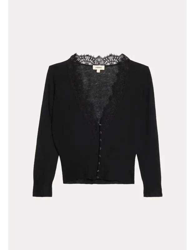 Lace-trim Cardigan