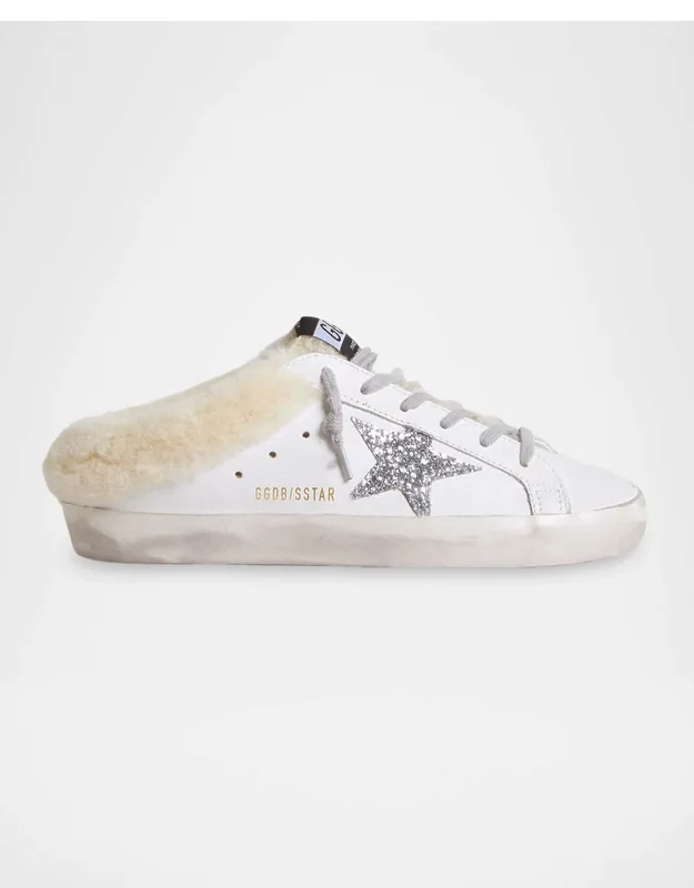 Super-star Sabot Shearling-lined Leather Slide Sneakers