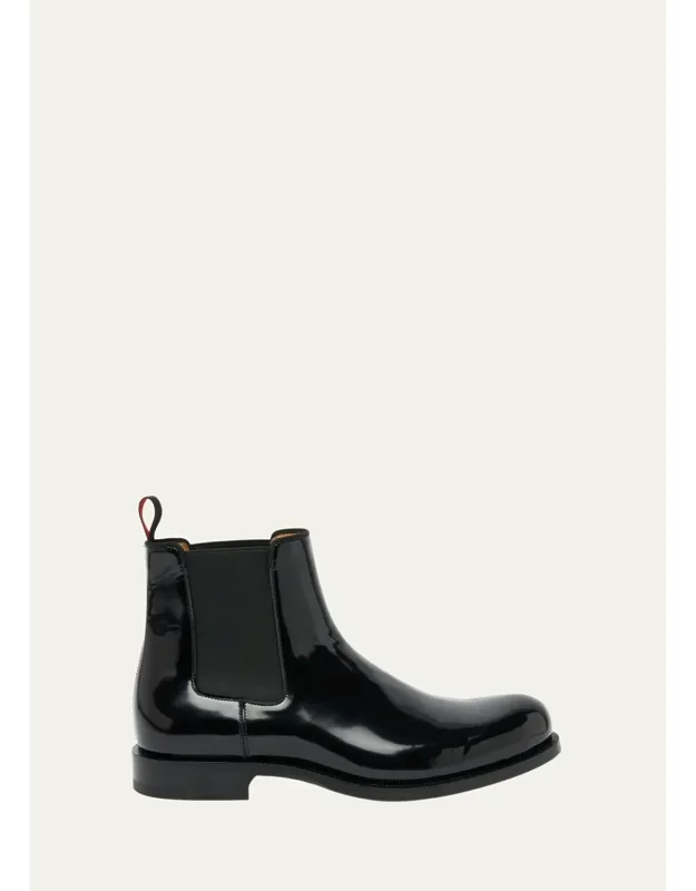 Choucair Patent Leather Chelsea Boots