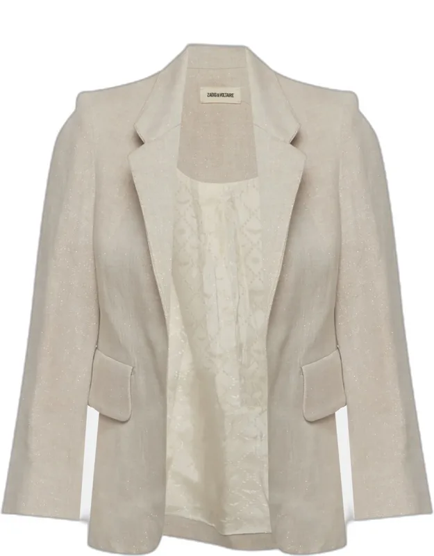 Cream Cotton Blend Verys Spark Blazer