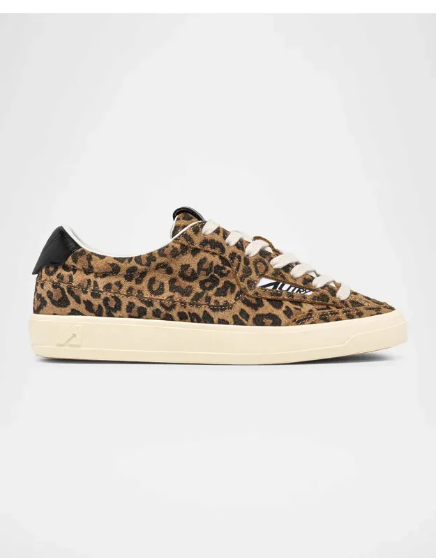 Windscape Leopard Suede Low-top Sneakers