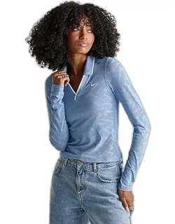 Sportswear Chill Knit Tight Mod-cropped Long-sleeve Lace Top