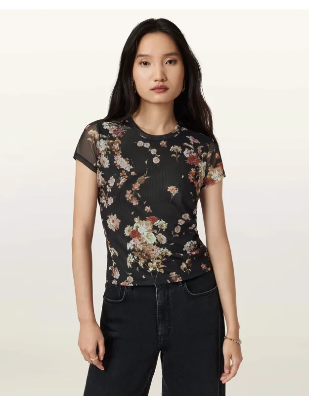 Ellie Mesh Floral Print T-shirt