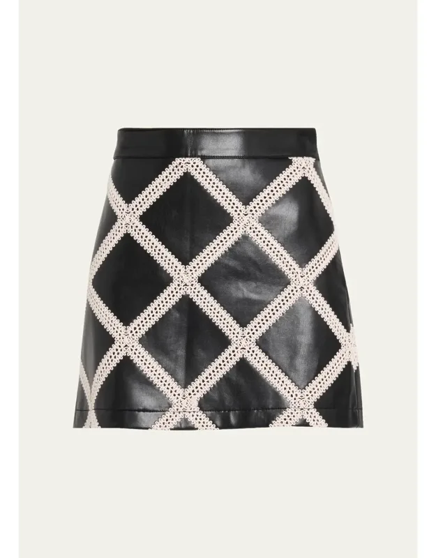 Faux-leather Mini Skirt