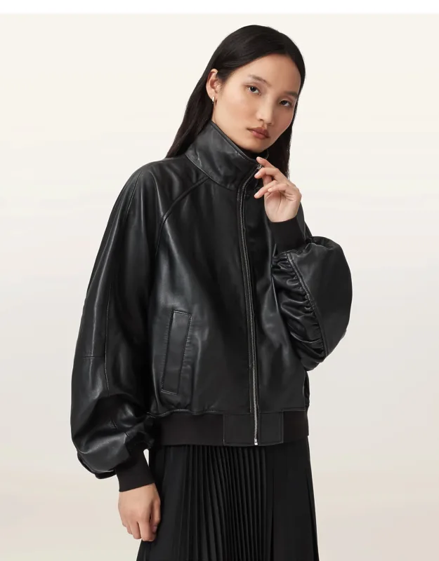 Leather Bomber Jacket