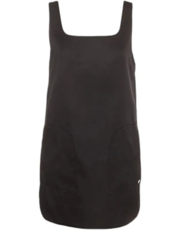 Sateen Sleeveless Pinafore Mini Dress