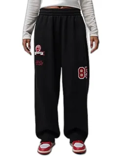Brooklyn Fleece Wide-leg Graphic Pants
