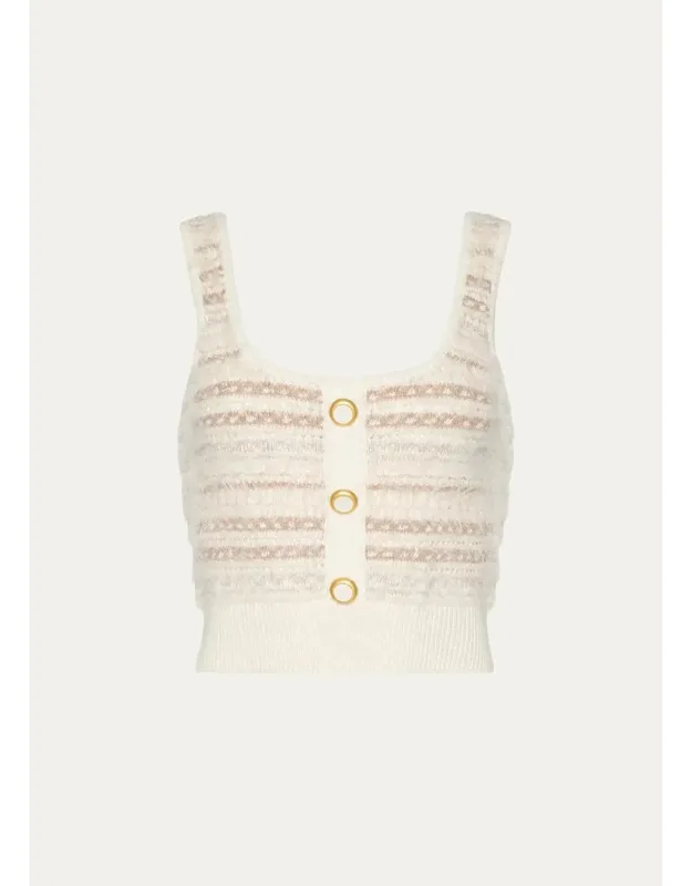 Mixed-stitch Sweater Tank Top