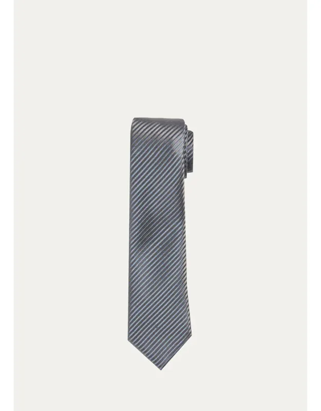 Stripe Jacquard Silk Tie