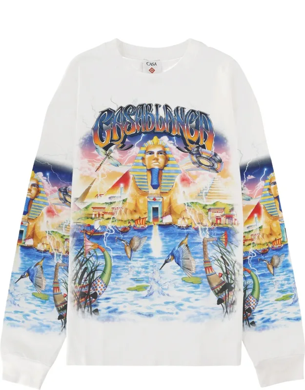 T-shirt With "egypt" Print