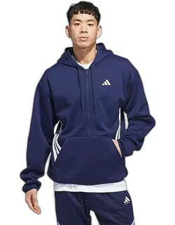_adidas Basketball Crazy Warm Full-zip Hoodie With Climawarm Technology And Soft Fleece Fabric_