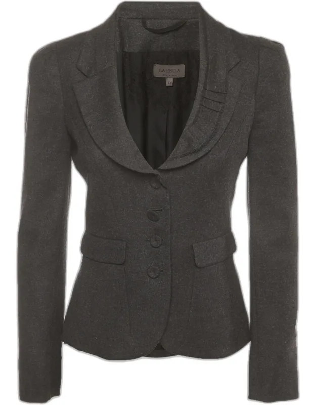 Wool Blend Single Breasted Blazer