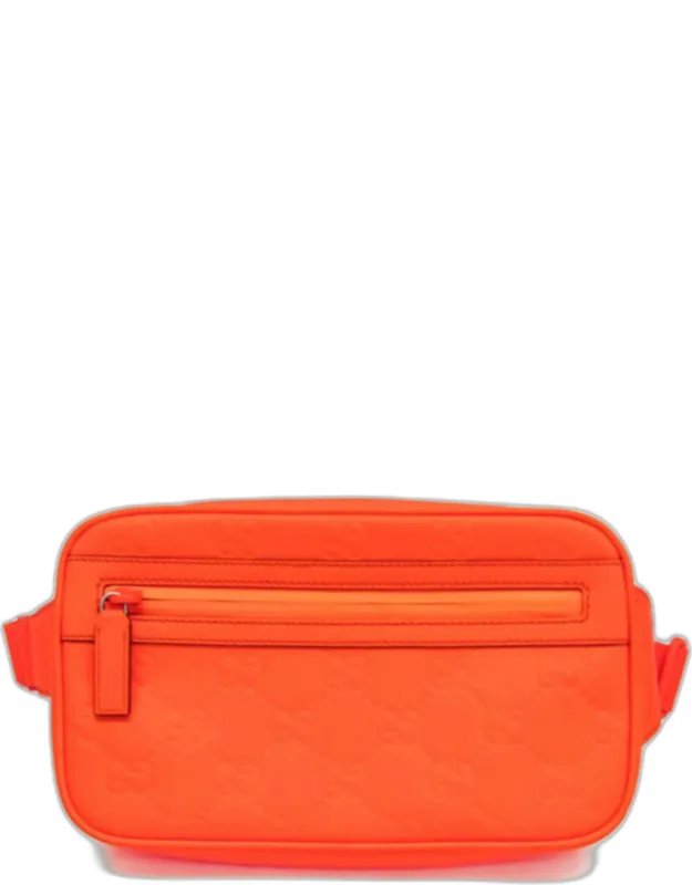 Rubber Effect Leather Belt Bag