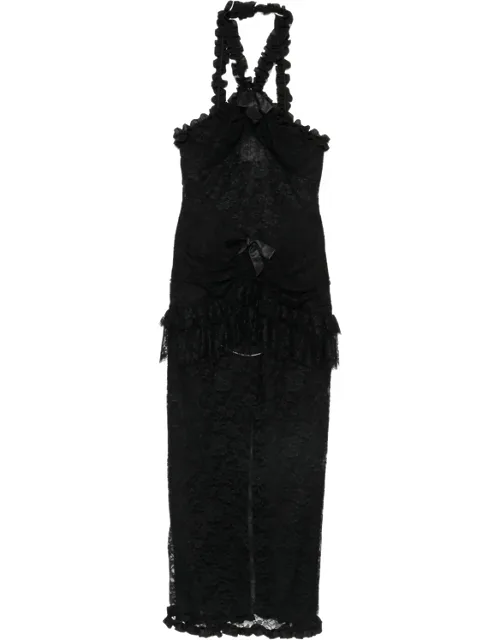 Chantilly Lace Halterneck Maxi Dress