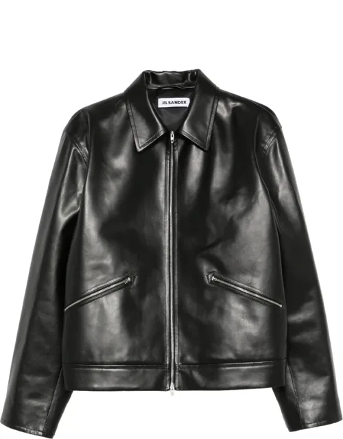 Zip-up Leather Jacket