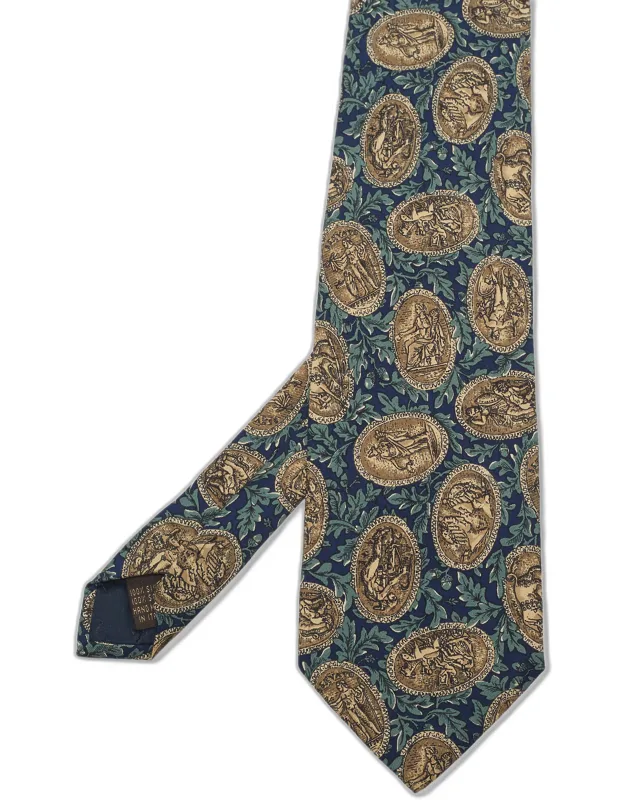 Multicolor Printed Silk Tie