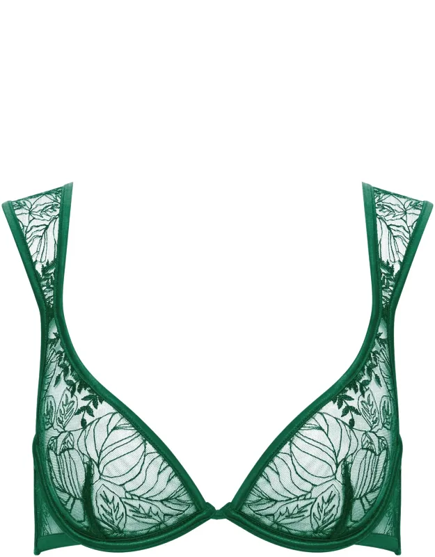Embroidered Sheer Bra