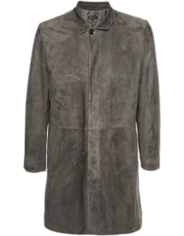 Suede Single Breasted Coat