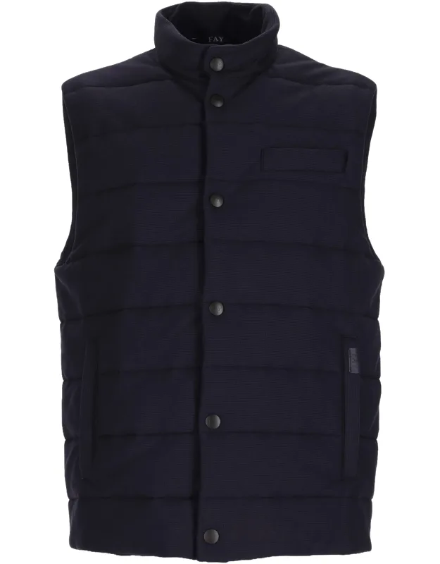 Gilet In Jersey Tecnico Trapuntato