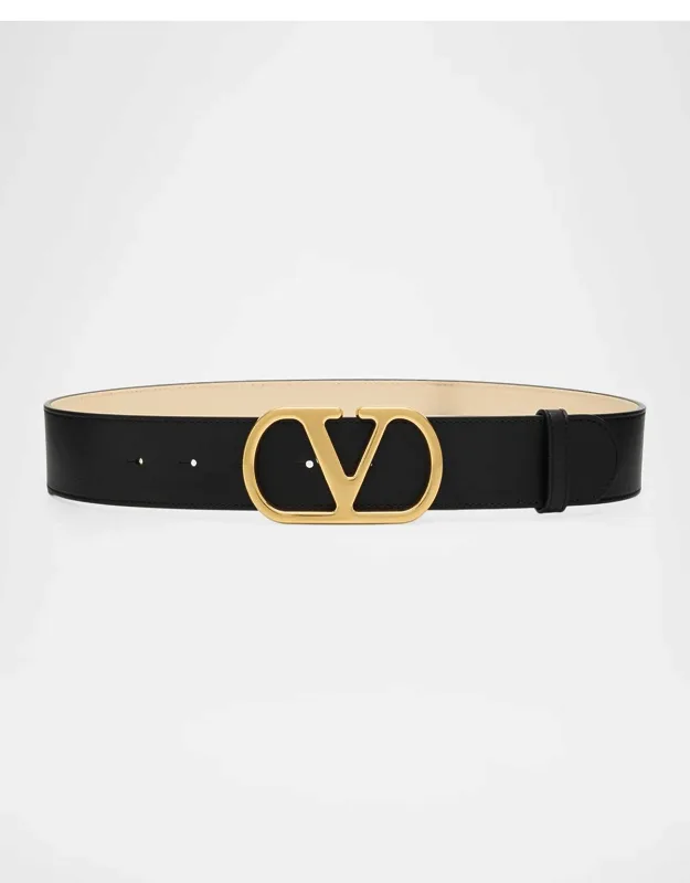Vlogo Signature Reversible Shiny Calfskin Belt 40mm