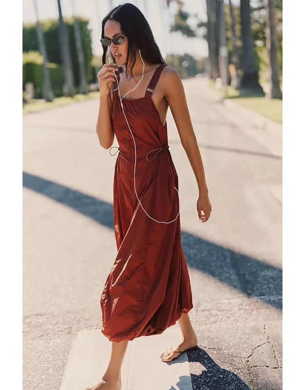 Bubble-hem Midi Dress