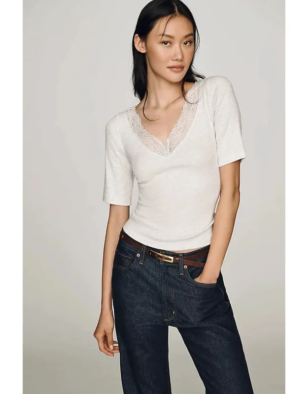 V-neck Henley T-shirt