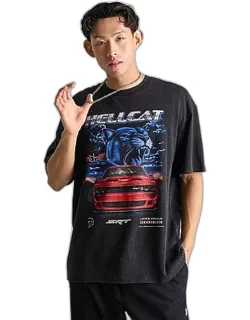 Heavyweight Airbrush Cat T-shirt