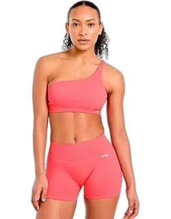 Aybl Enhance Seamless One Shoulder Sports Bra With Compressive Pique Fabric And Removable Padding