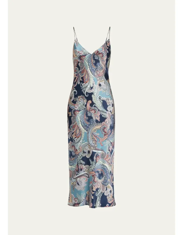 Paisley Mid-length Slip Dress