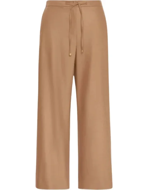 Drawstring Wide-leg Trousers