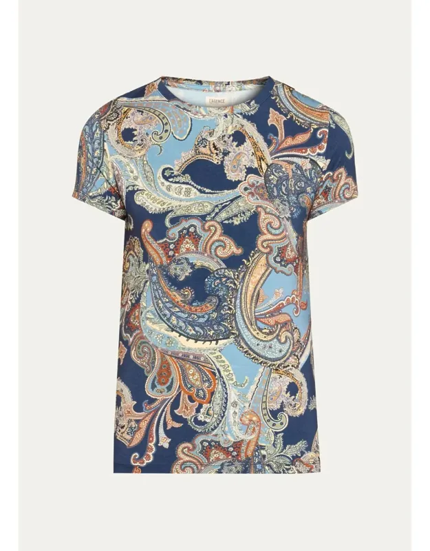 Paisley Short-sleeve Jersey T-shirt