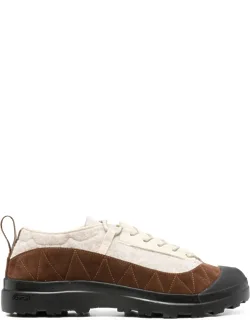 Zig-zag Stitched Panelled Sneakers