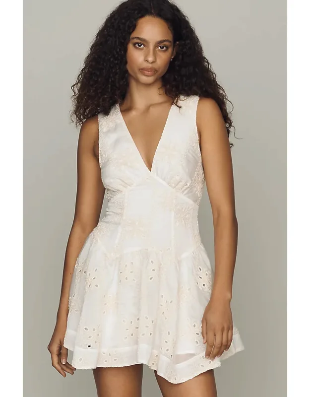 Eyelet Mini Dress