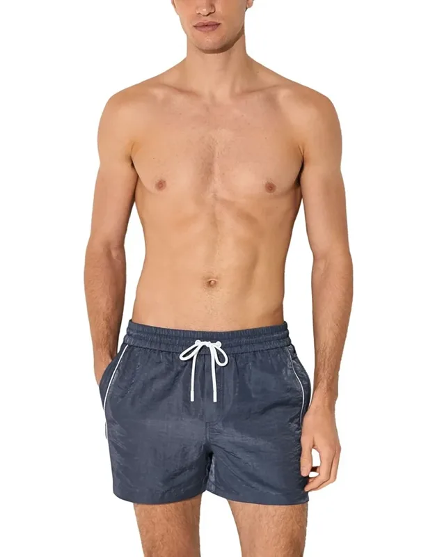 Breeze Piped Detail Drawstring Swim Trunks