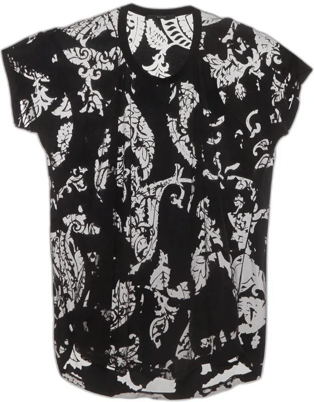 Floral Print Devore Sheer T-shirt