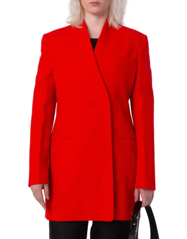 Single-breasted Fitted Wool Blazer