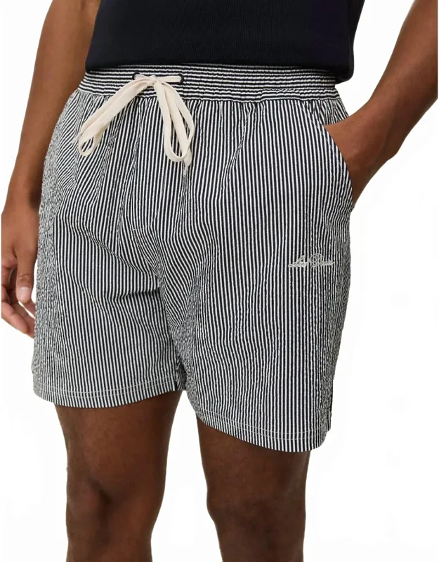 Stan Stripe Seersucker Swim Shorts
