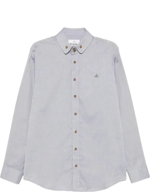 Orb-embroidered Button-down Shirt