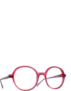 Framboise Bisou Translucent Round Sunglasses