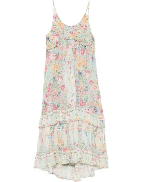 Floral-print Ruffled Dress